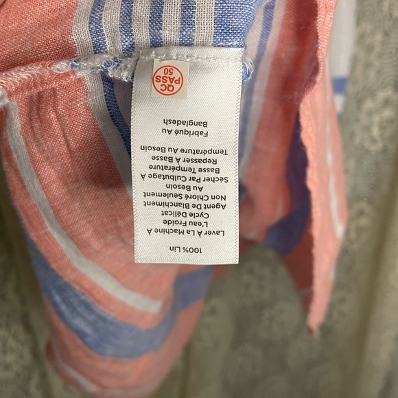 Talbots White Short Sleeve Relaxed Blouse - Picture 5 of 6